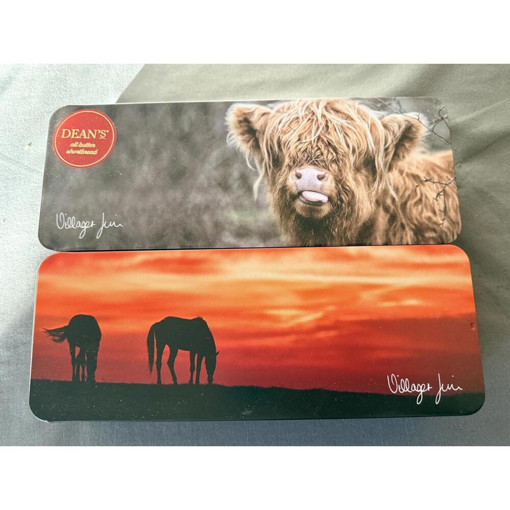 Dean's Village Kin Decorative Metal Storage Tins Set of 2